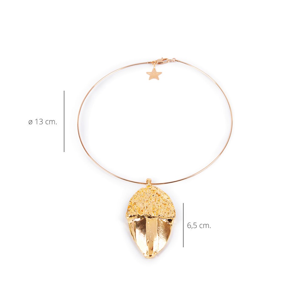 Bellota starre Halskette #glänzendes Gold 1 St