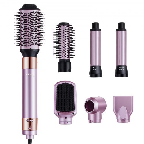 VEVOR Hairstyler, 6-in-1 Multi-Air-Styler, 110.000 U/min, Lockenstab mit 2 Auto-Wrap-Lockenwicklern, 3 Bürsten & 2 Düsen, 4 Temperatur- & 3-Geschwindigkeits-Styling-Tool für alle Haartypen