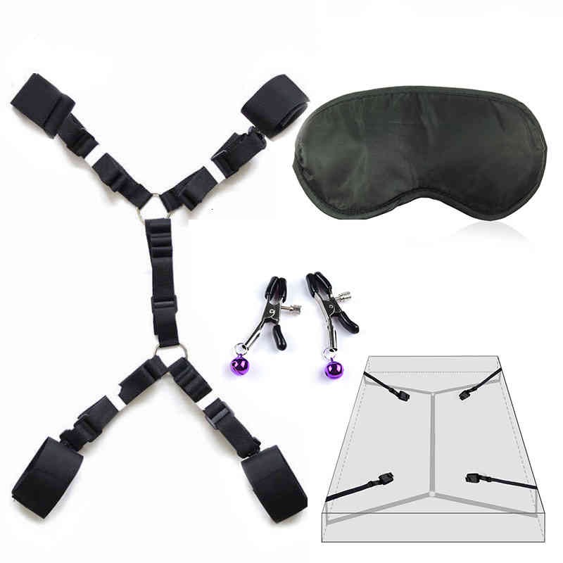Vibrator Sexy Toys Massager Products Adult Products Erotic Bondage Bed Games BDSM Set Femmes menottes Contrraintes à la cheville Toys pour couple