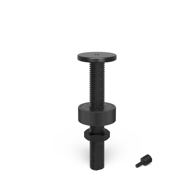 Auflage höhenverstellbar mit Skala brüniert