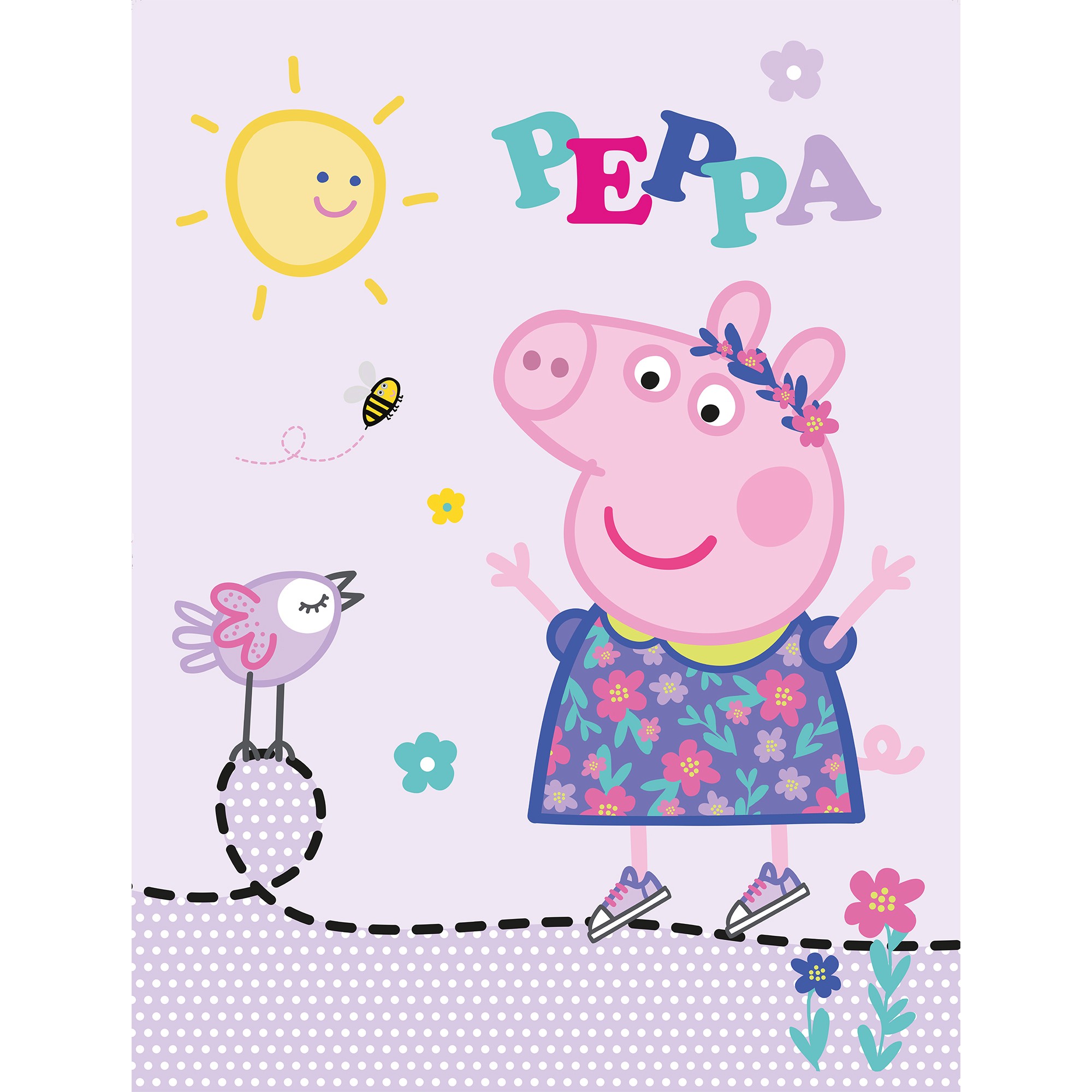 Kinderteppich Peppa Wutz Pig Happy 100x133 cm