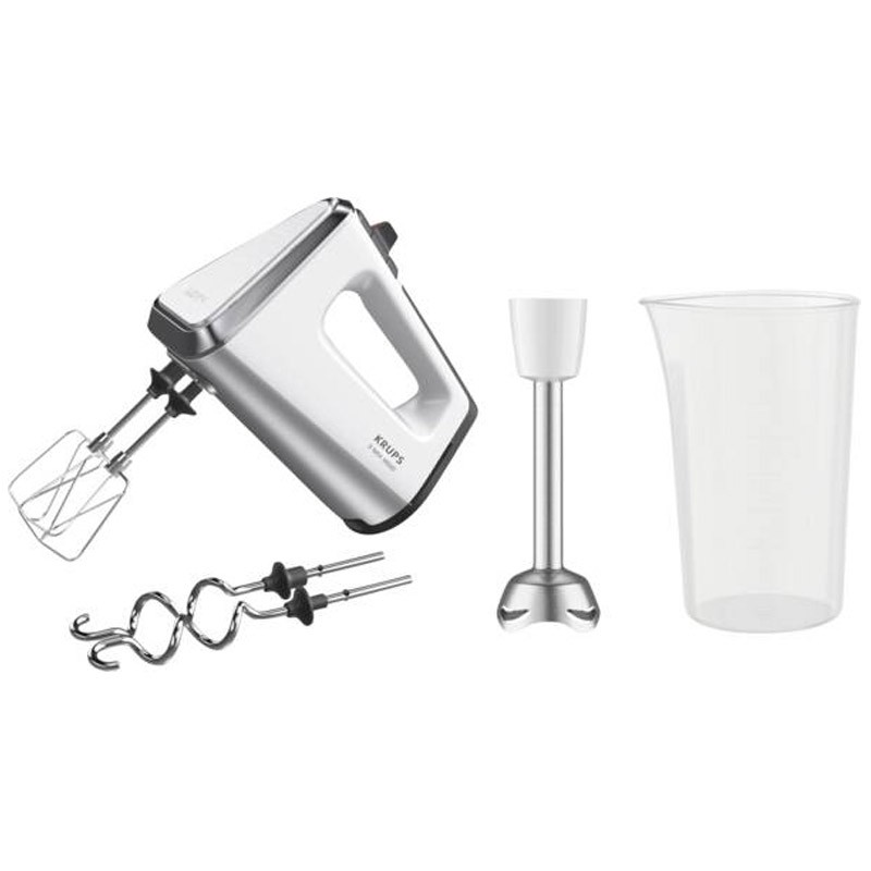 Krups GN9121 3 Mix 9000 Handmixer weiß/silber