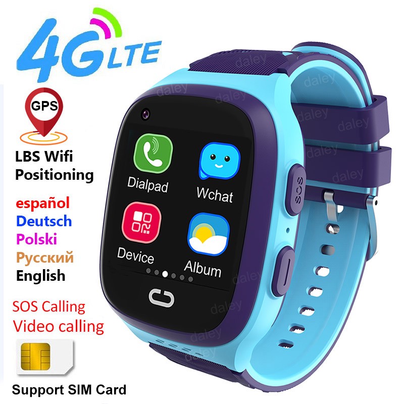 LT31 Kids Smart Watch avec carte SIM Smartwatch pour garçons Girls WiFi Emplacement de l'appel téléphonique à 2 voies