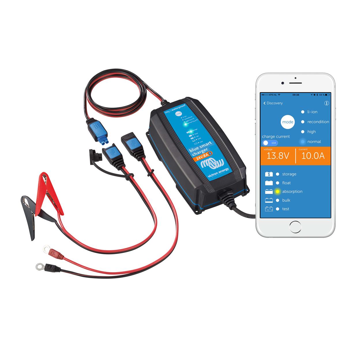 Victron Blue Smart IP65 24/8 Bluetooth Ladegerät 24V 8A für Blei und Lithium Akkus