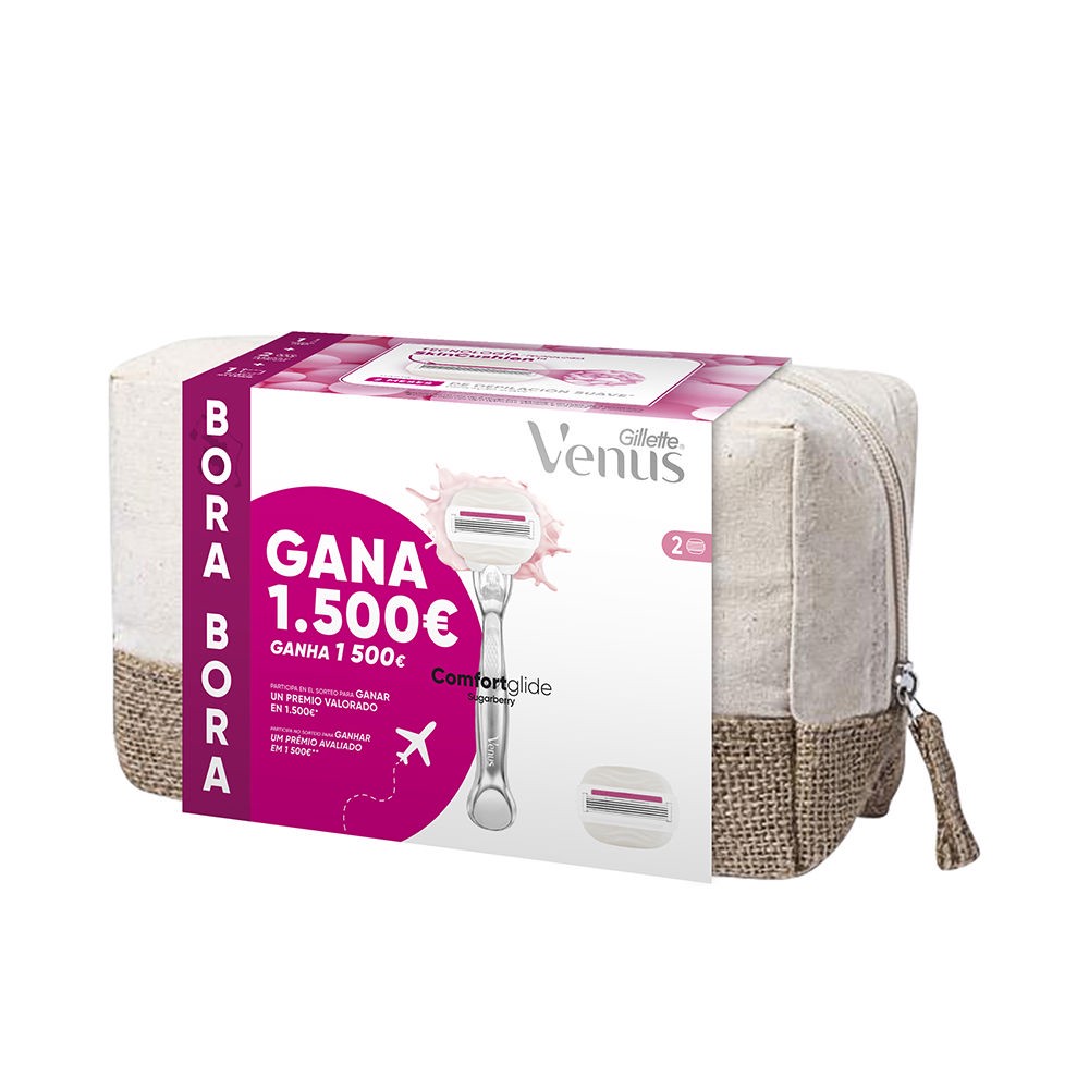 Gillette Venus Sugarberry Toiletry Bag Bora Bora Maschine + 2 Nachfüllpackungen