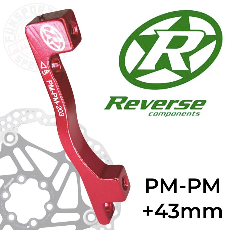 Reverse Bremsscheiben Adapter PM-PM Ø 203mm +43mm Rot