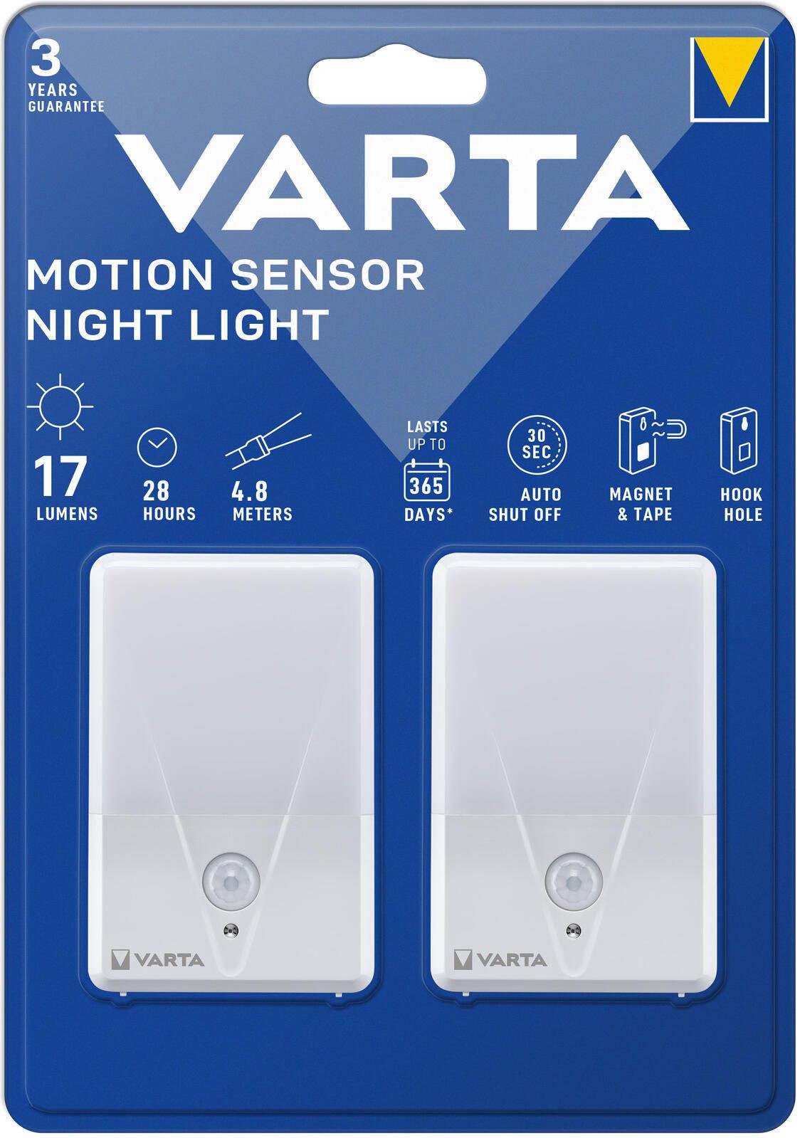 VARTA LED-Außenleuchten mit Bewegungsmelder weiß