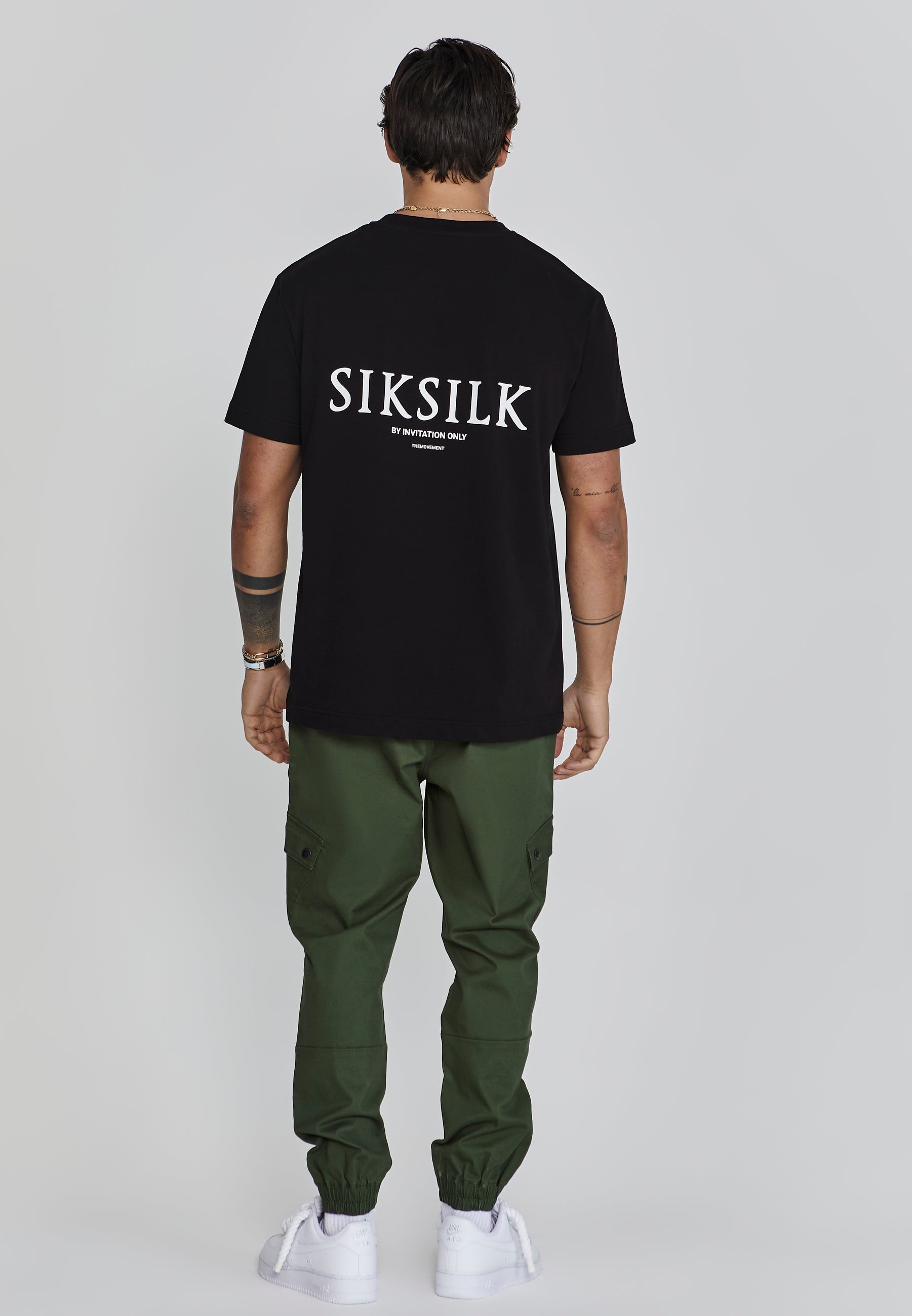SikSilk Herren grüne Khaki Cargohose S