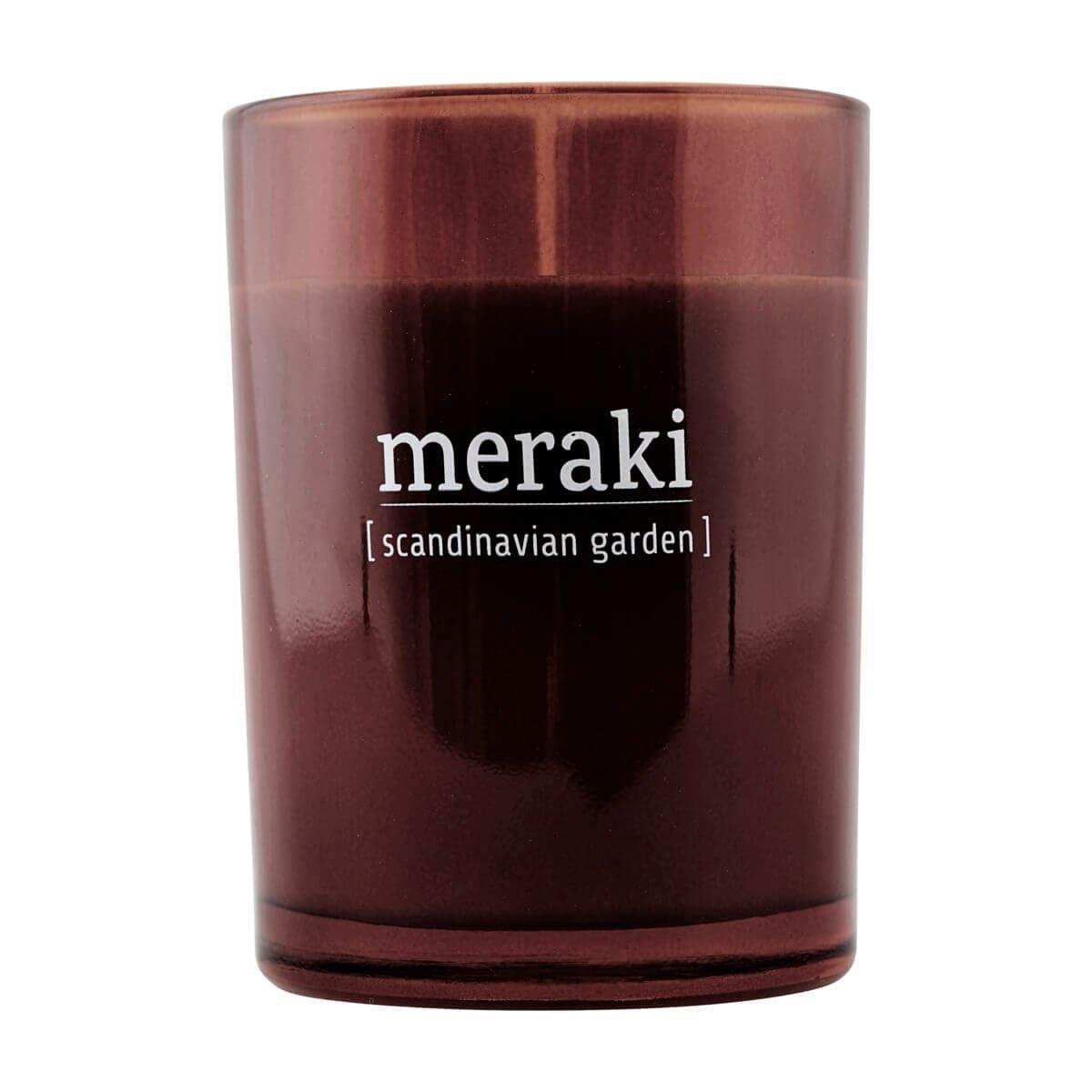 Meraki Duftkerze Scandinavian garden rot groß
