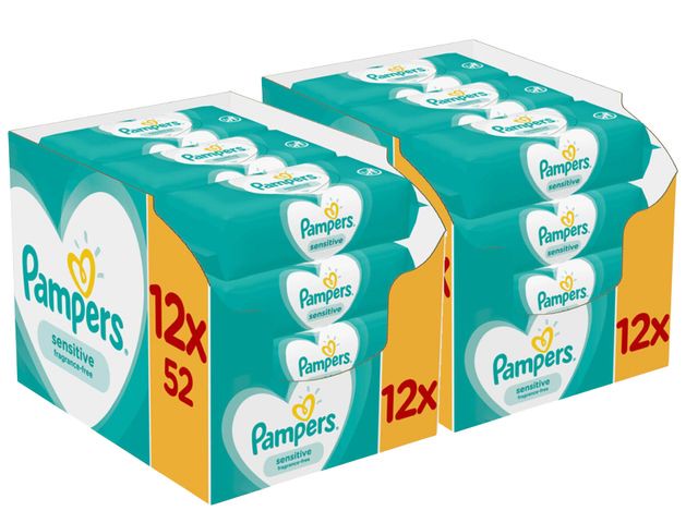 24x 52 Pampers Sensitive Feuchttücher