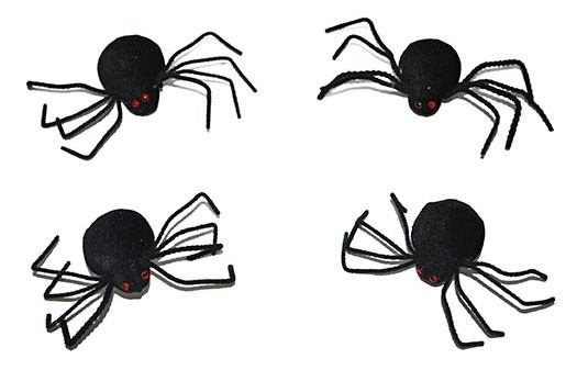 Halloween Spinnen Dekoration 4-teilig