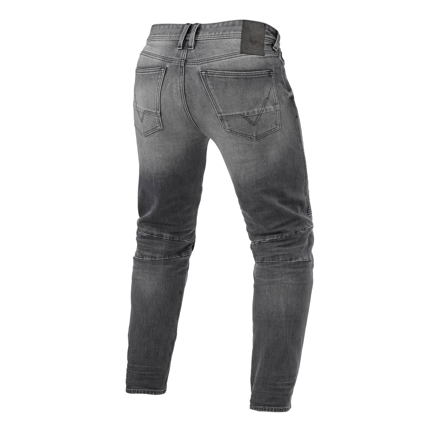 REV’IT! Jeans Moto 2 TF Mittelgrau Used L32 Größe L32/W30