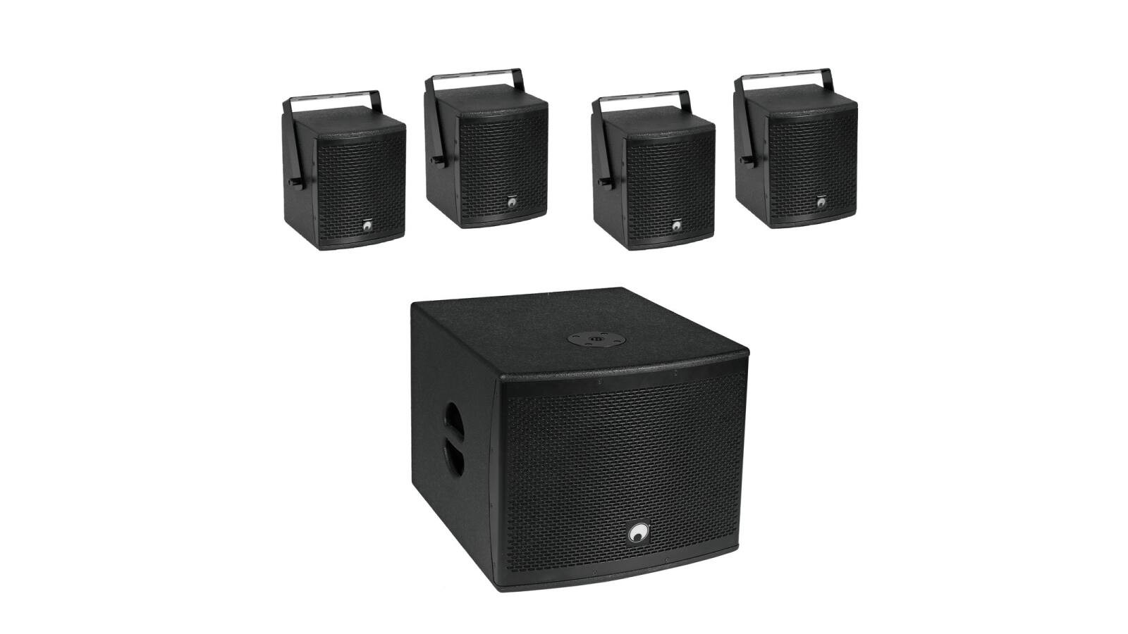 OMNITRONIC Set MOLLY-12A Subwoofer aktiv + 4x MOLLY-6 Top 8 Ohm, schwarz
