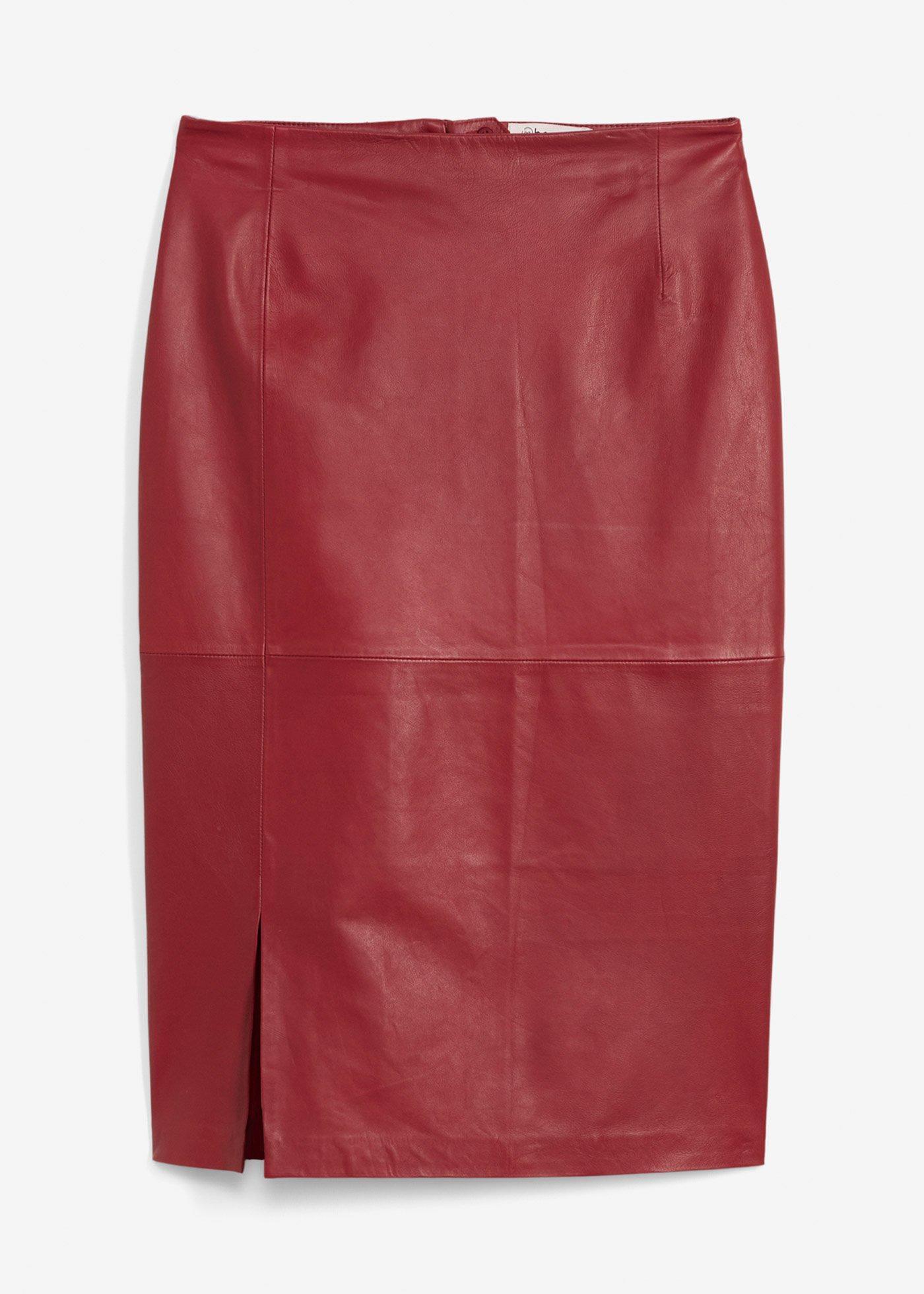 Lederrock mit Schlitz