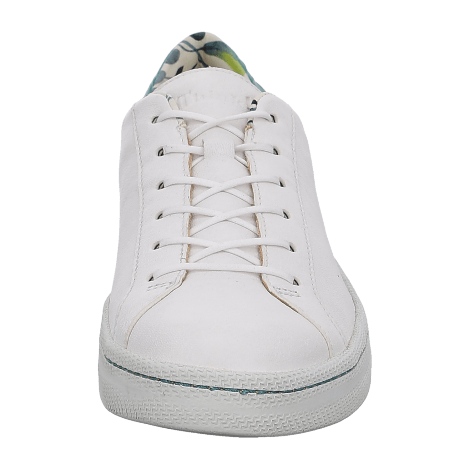 Think Kumi Schnürschuh bianco türkis für Damen, weiß, Gr. 39 ½ EU