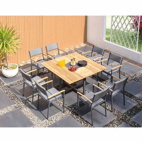 Zebra Quadux Gartenmöbel-Set XL (8 Plätze) Tisch 140x140cm