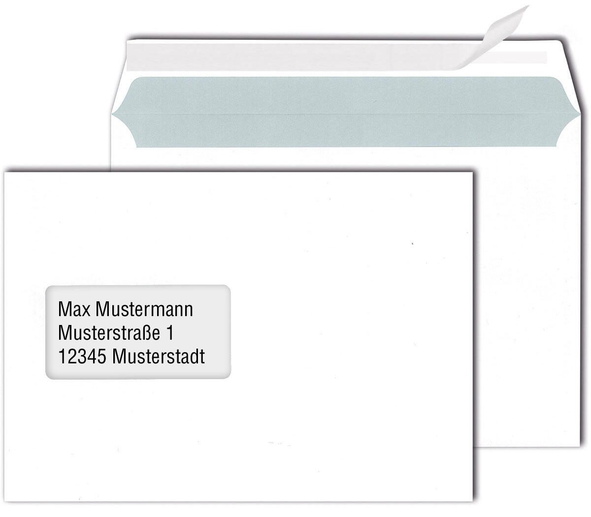 MAILmedia Briefumschläge DIN C5 mit Fenster haftklebend