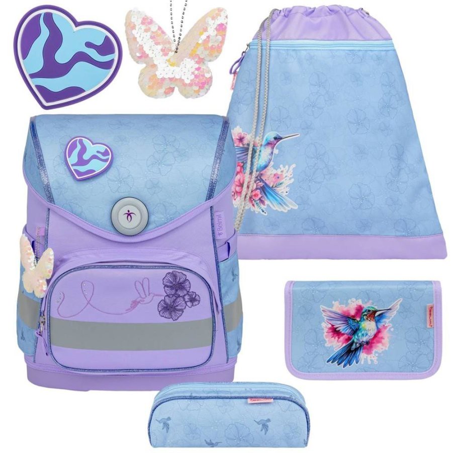Schulranzen Set COMPACT mit PATCH 5tlg Tropical Hummingbird