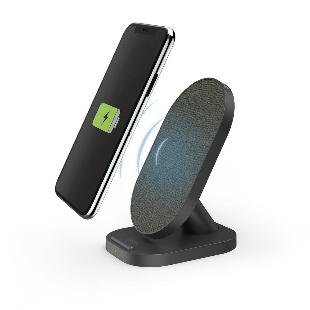 Hama QI-FC15S-Fab Smartphone Schwarz USB Kabelloses Aufladen Schnellladung Drinnen