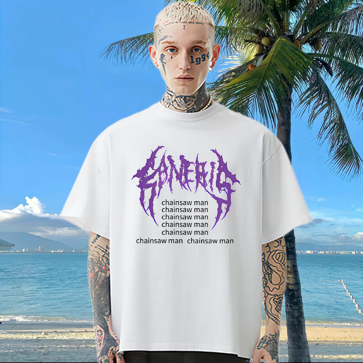 Créateur de mode homme t-shirts surdimensionné anime imprimer des hommes de rue T-shirt t-shirt respirant manche douce douce
