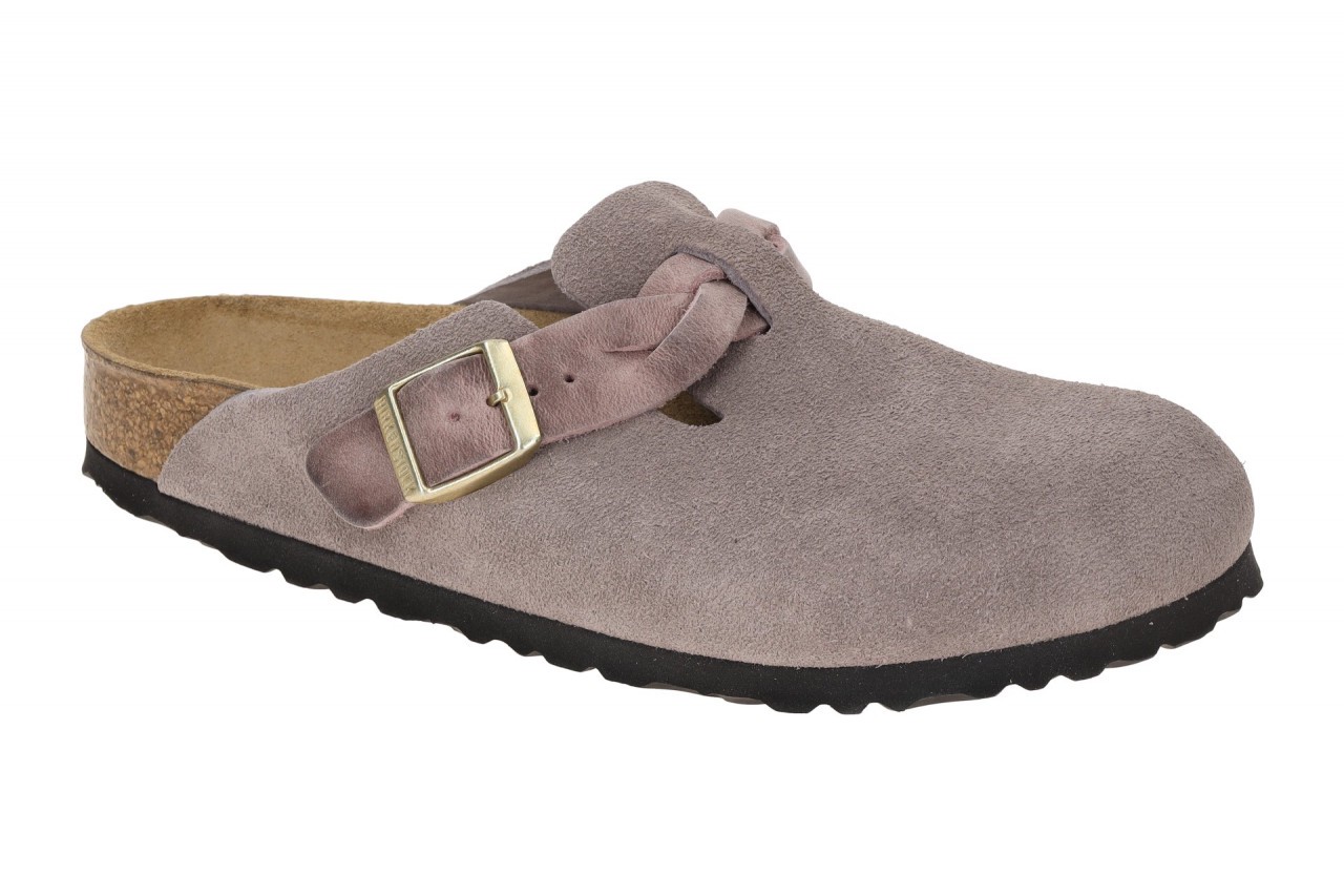Birkenstock BOSTON BRAIDED 1029122 violett - bequeme Pantolette f?r Damen