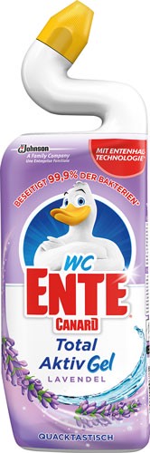 WC-Ente Total Aktiv Gel Lavender Bloom, WC-Gel mit Frische-Duft, 750 ml