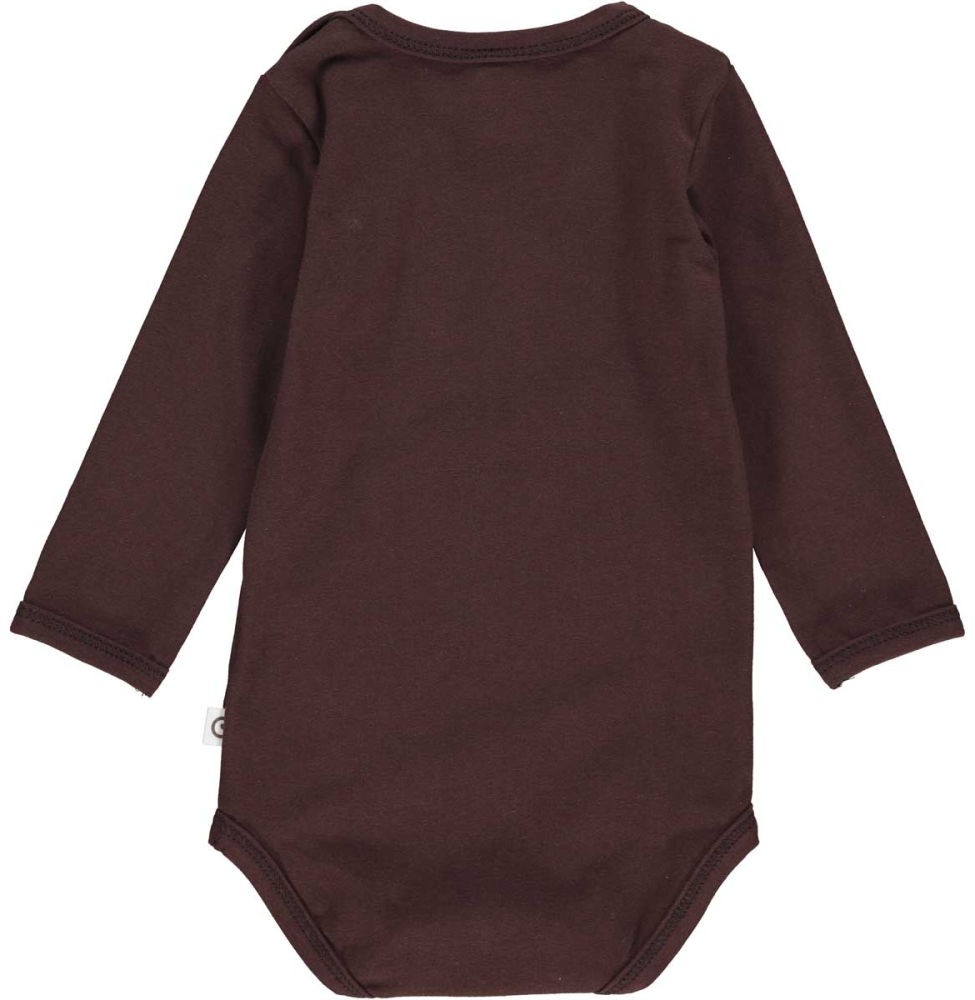 Müsli Body mit Print Dachshund Gr.68 Coffee