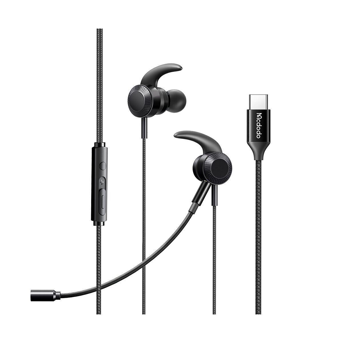 Mcdodo Gaming Kopfhörer mit Mikrofon, USB-C (schwarz)
