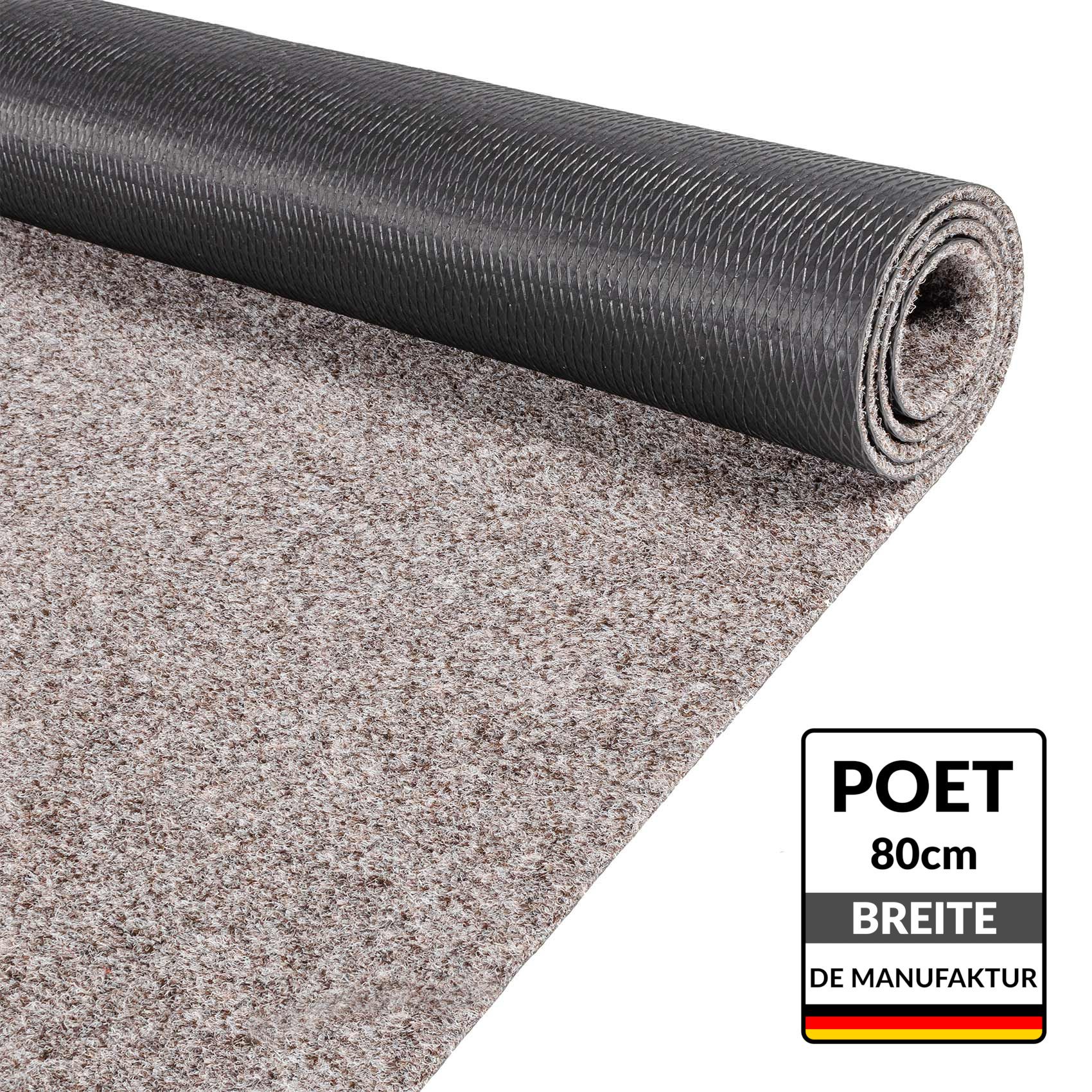Schmutzfangteppich Sauberlaufmatte Flur Teppich Teppichläufer Läufer Flur POET Breite 80cm Beige 100 x 80 cm