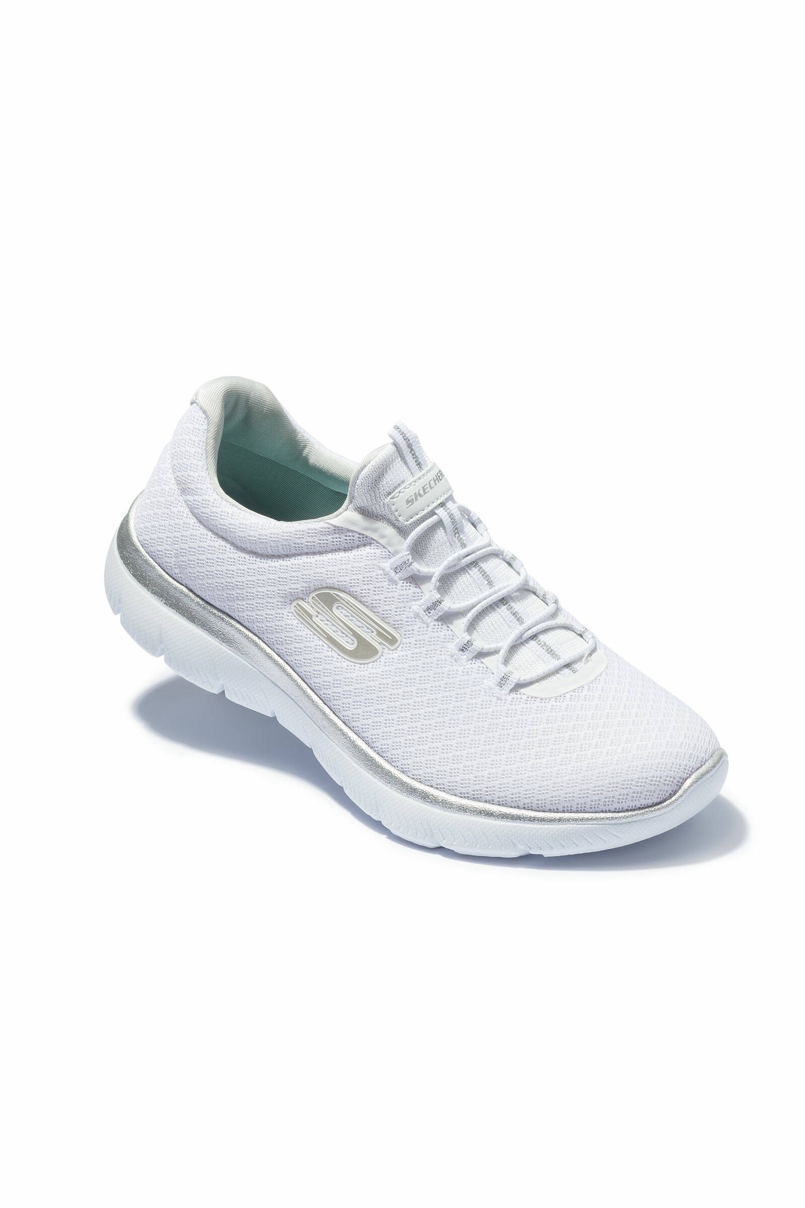 Damen Sneaker-SKECHERS- Weiß/silber