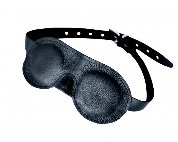 Leder-Augenmaske verstellbar