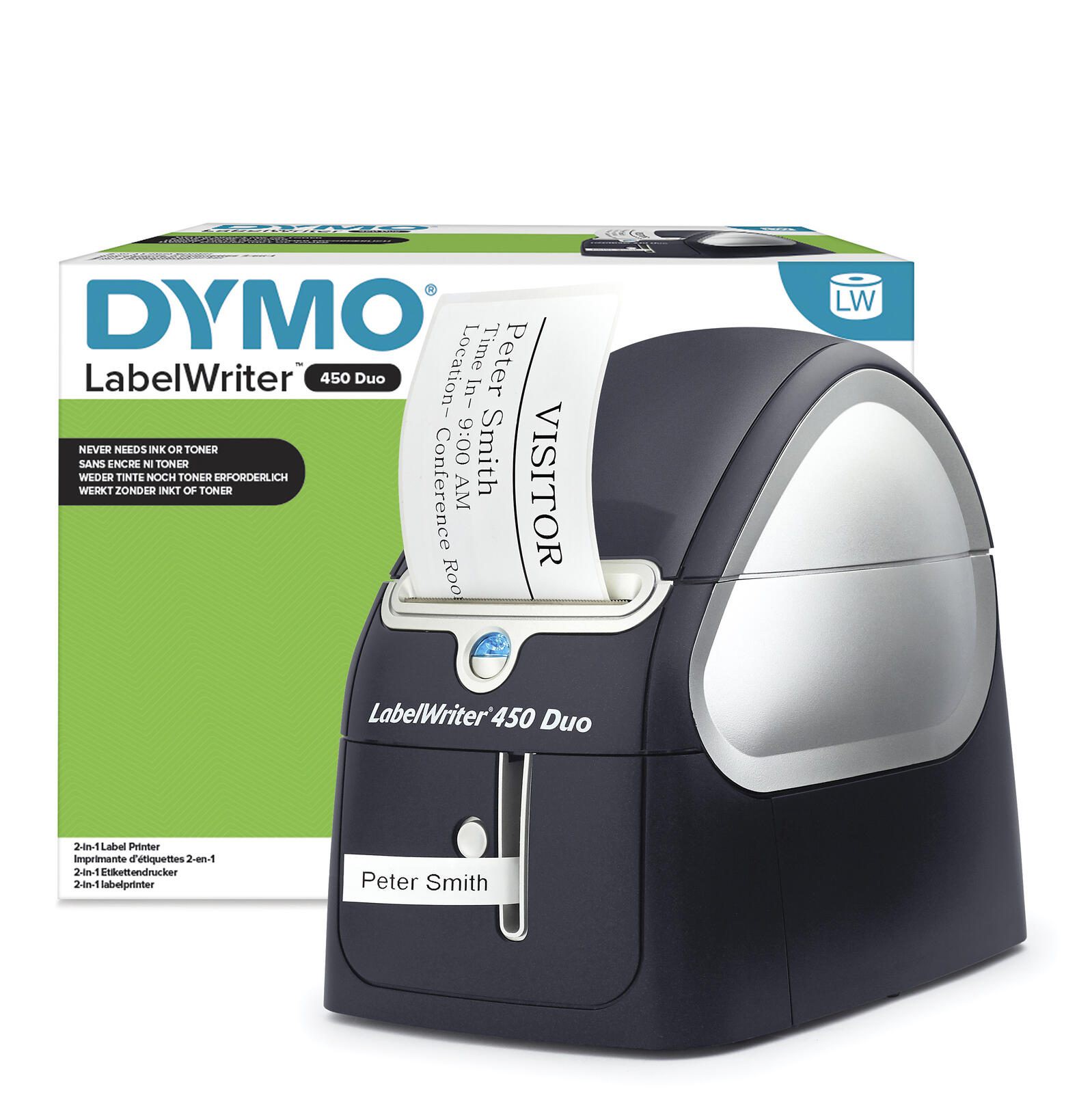 DYMO® LabelWriter™ 450 Duo, Kombi-Drucker aus LabelWriter™ und LabelManager™, USB, 300/180 dpi, Thermodirekt- bzw. -transferdruck