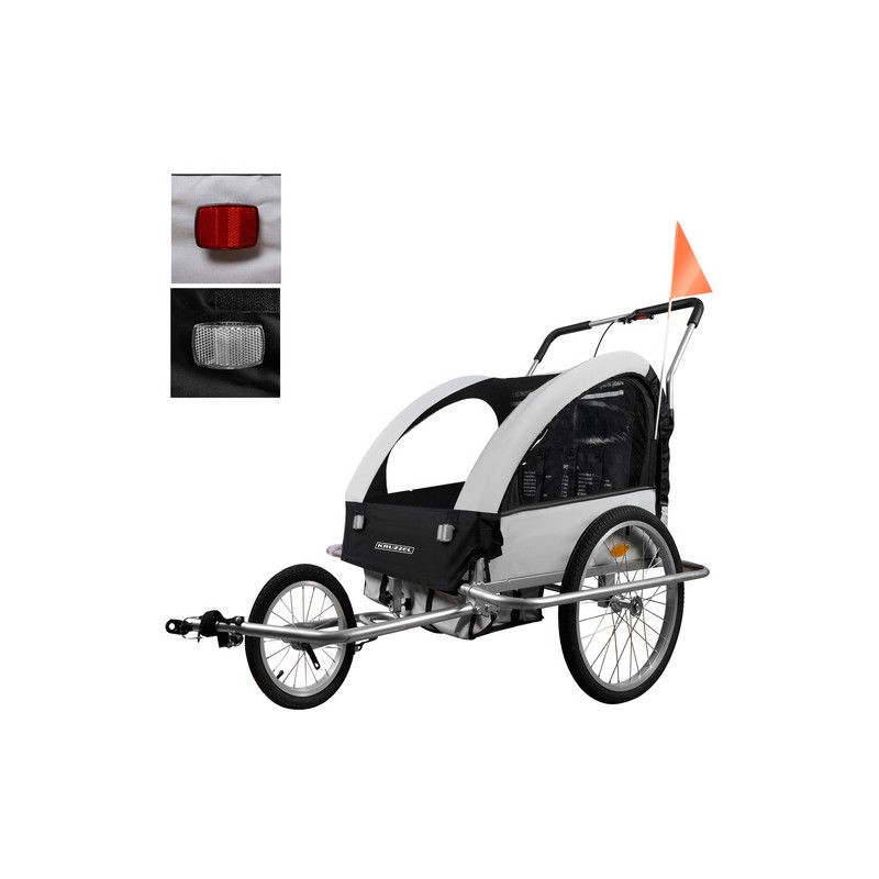 Kruzzel 25372 3in1 gefederter Fahrradanhänger