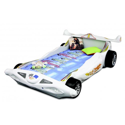 Weißes Kinderbett Luxus Rennauto Designer Holz Kinderzimmer Möbel Neu