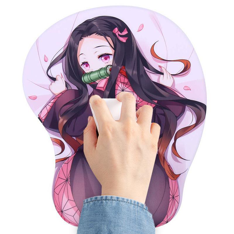 Tapis de souris Repose-poignets Anime Creative Mignon Beauté Simulation Bracelet En Silicone Gaming Notebook Pad Ordinateur De Bureau 3D Super Do