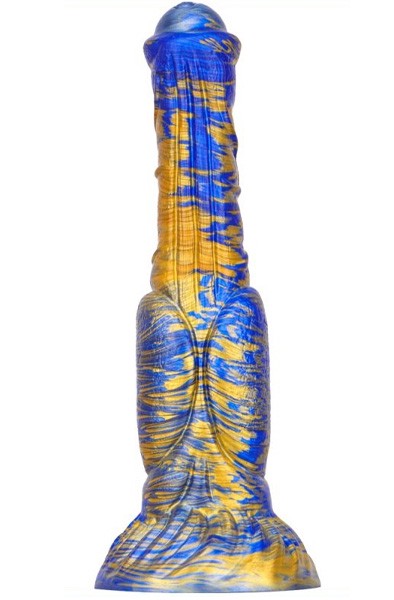 Metallic Fantasy Dildo Jumbox Blue/Gold 24 cm