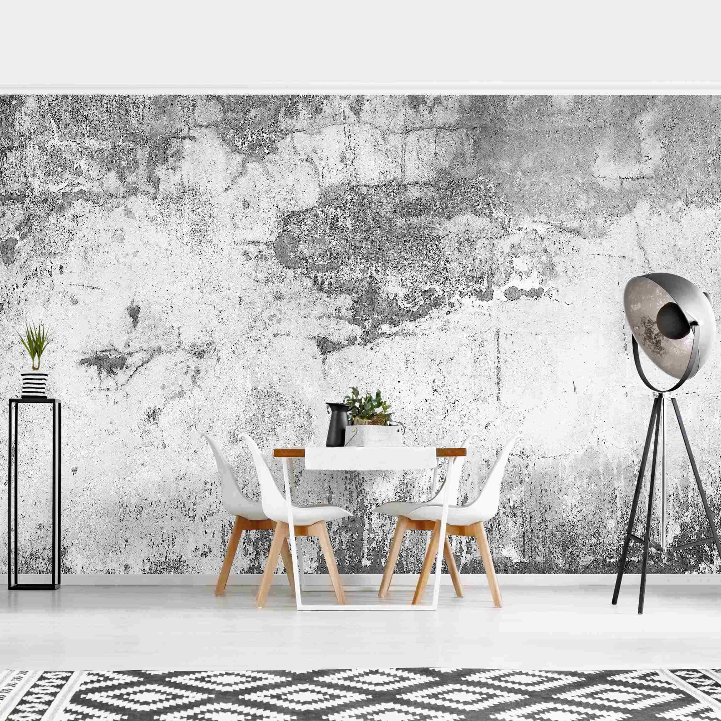 Fototapete Grunge Betonwand Grau