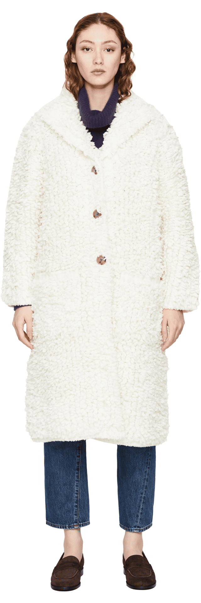 Wollmantel 'Gudny' Off White