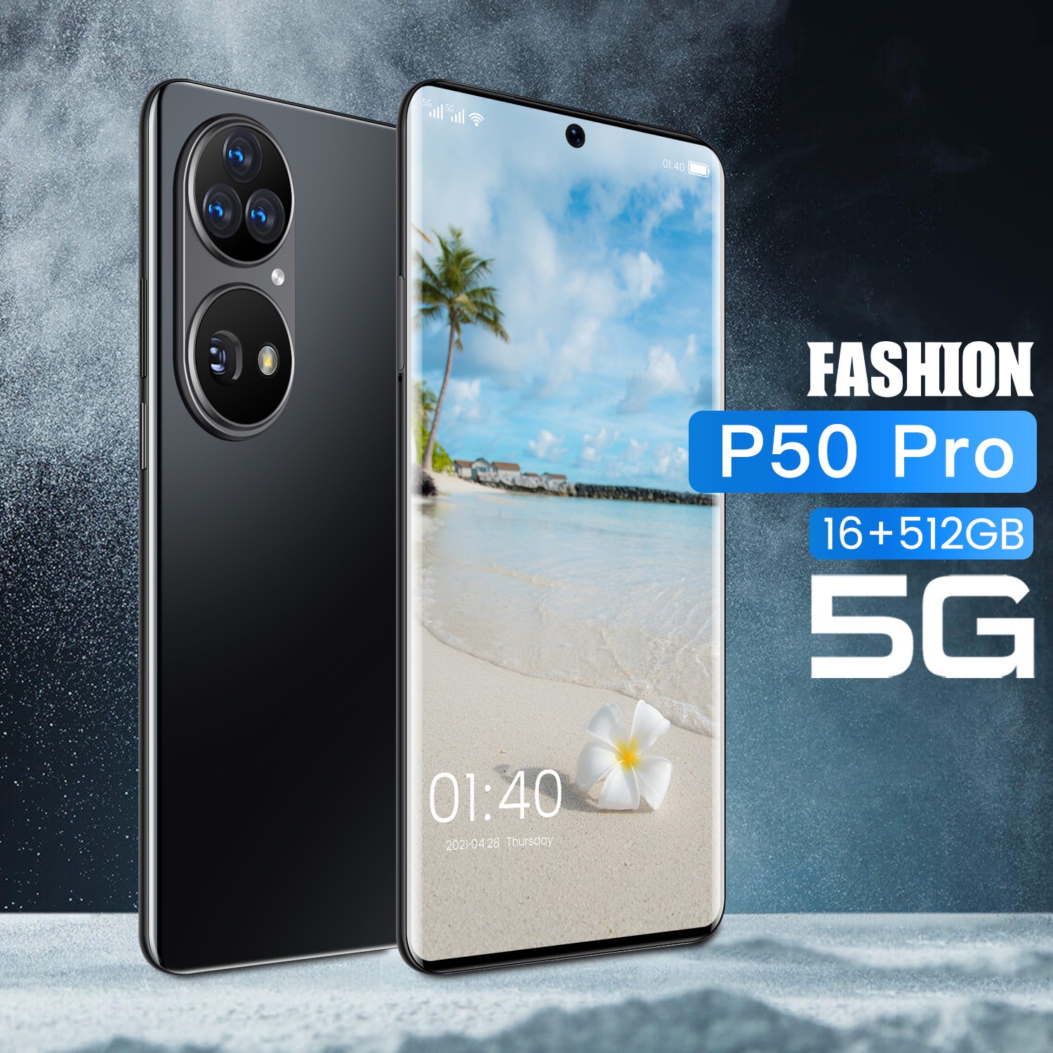 2022 P50Pro + Version globale des téléphones Android d'origine AGM Smartphone 6.7inch Téléphone portable Dual Sim Caméra 5G 4G Cell Mobile Smart