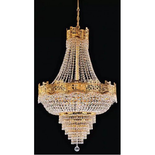 Kronleuchter Deckenleuchter Luxus Deckenlampe Lüster Kristall Gold Lampe