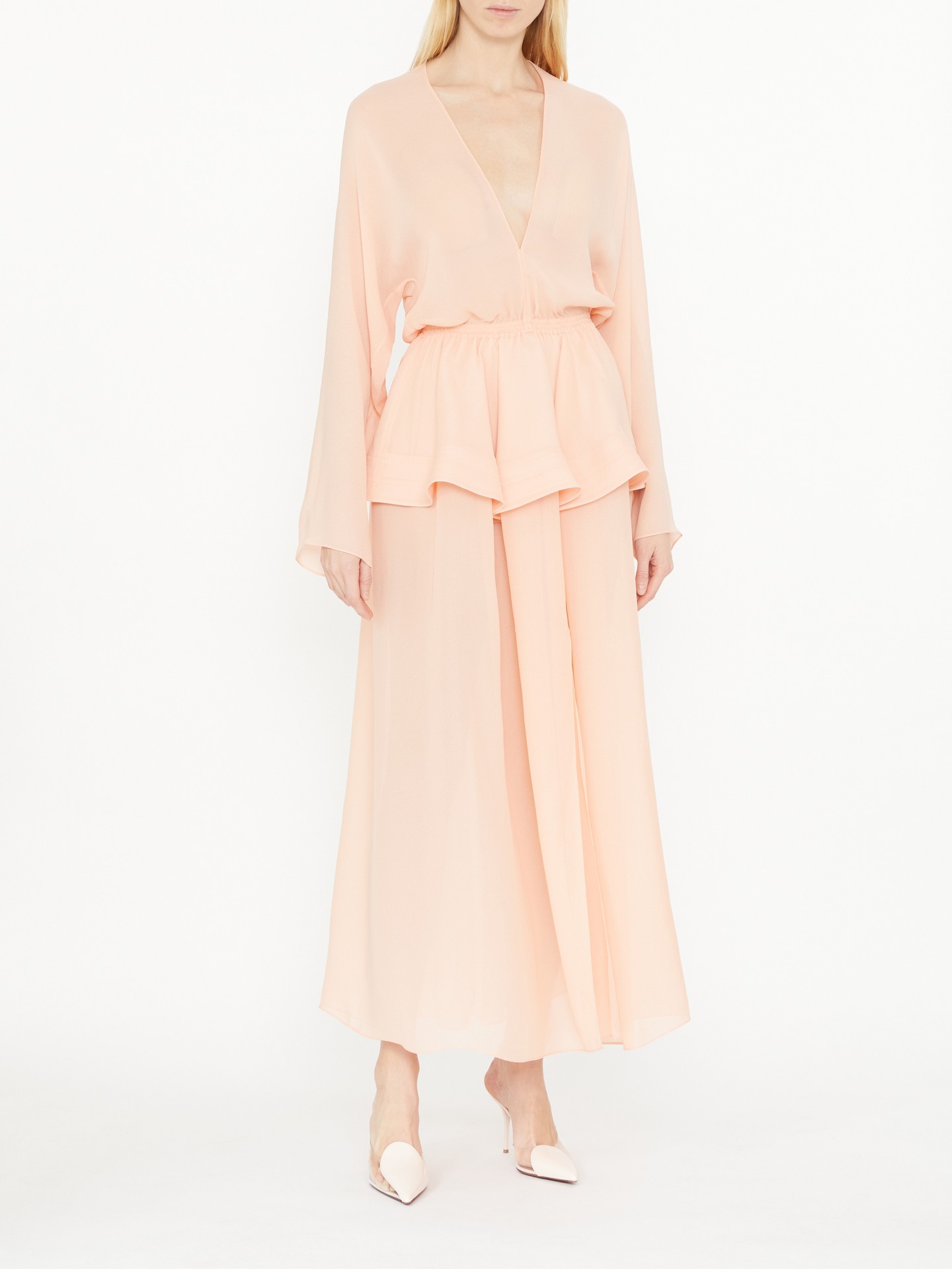 Abendkleid aus Georgette in Orange