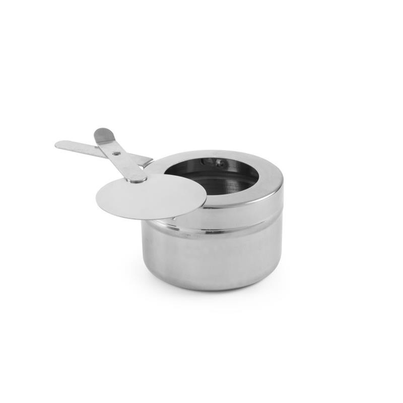 HENDI Brennpastenbehälter 2 Stk. Durchmesser: 9 cm Höhe: 6 cm Edelstahl Set für Fondue, Brennbehälter für Ethanol