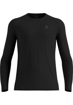 Natural Merino 160 Base Layer Langarmshirt, 15000 black, L, Odlo