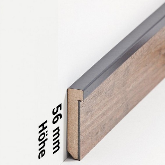 Sockelleiste Frankfurt MDF 13 x 56 x 2500 mm Fußleiste für Vinylboden by PROVISTON