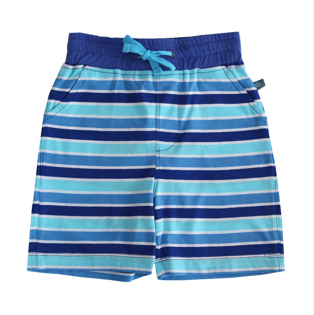 Shorts Streifen Aqua-Navy 98/104
