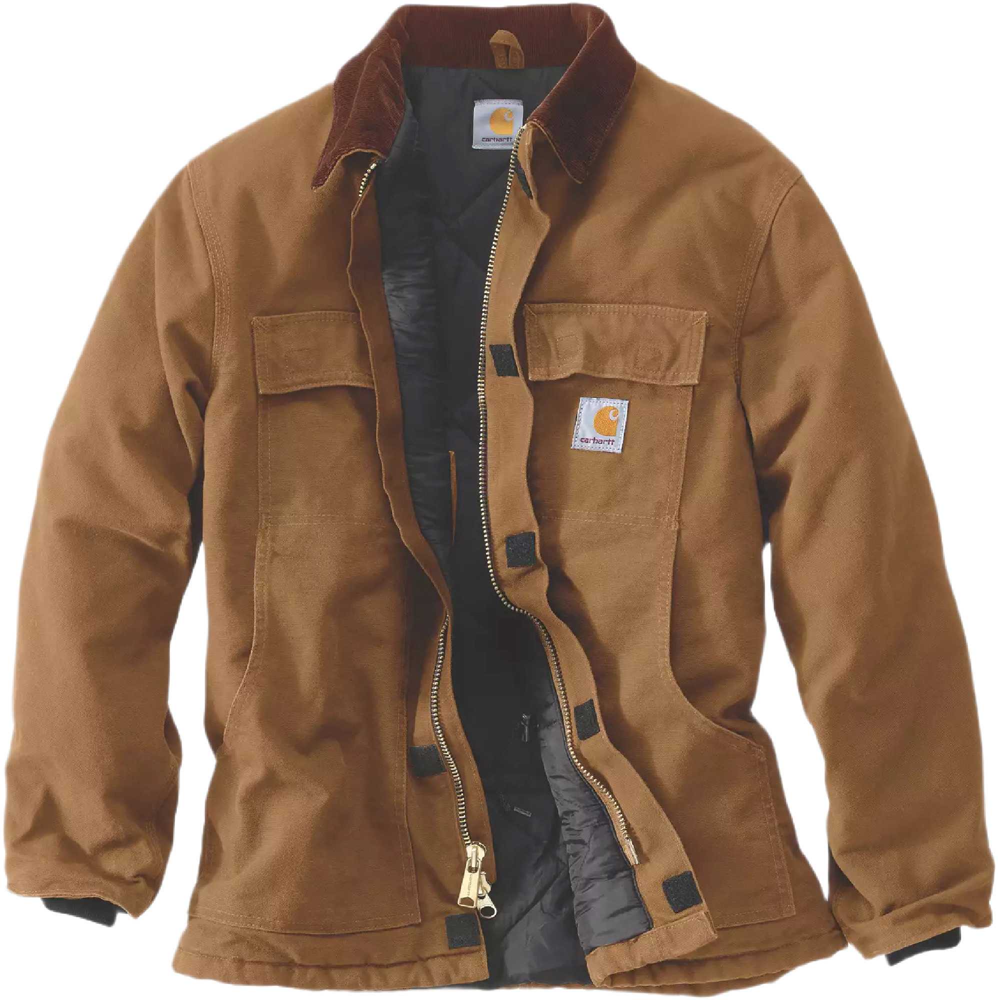 Carhartt Loose Fit Firm Duck Insulated Traditional 3 Warmest Mantel, braun, Größe XL für Männer