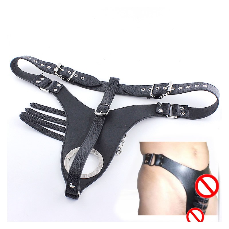 Sexy Pénis Bondage T-back Homme En Cuir T-back String Culotte Harnais Nouveau Design Hommes Sexy Lingerie Érotique Bikini Porter Dancewear Costum