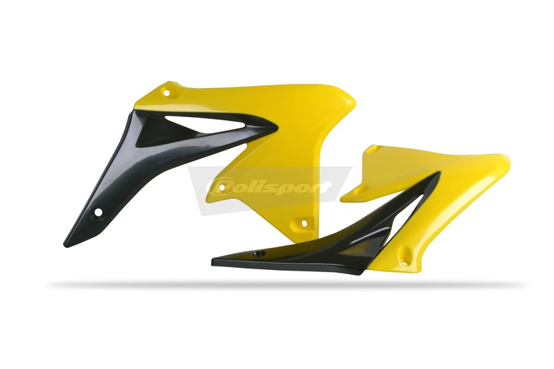 POLISPORT Suzuki RM-Z250 sort/gul radiator gæller, sort