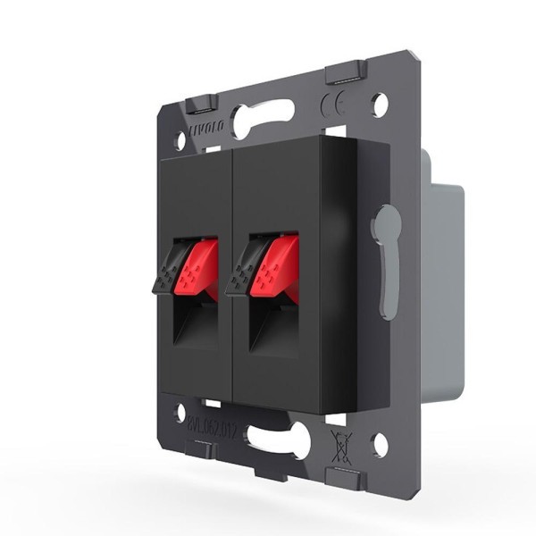 2-faches Lautsprecher Anschluss Modul Schwarz VL-FCSD-2BPS01-12 LIVOLO