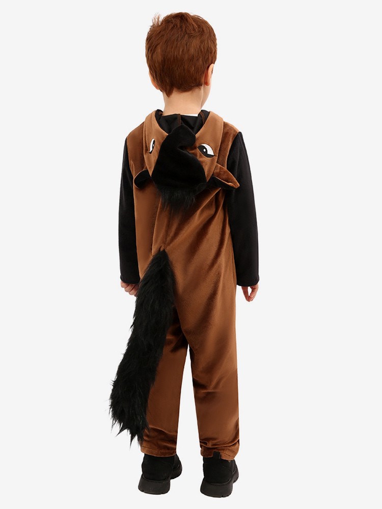 Kinder-Pferde-Overall-Kostüme brauner Polyester-Pyjama